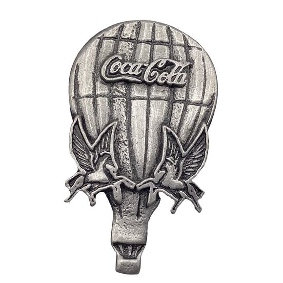 Rare Vintage Pewter COCA-COLA Pin Kentucky Derby Festival Great Balloon Race - Picture 2 of 11
